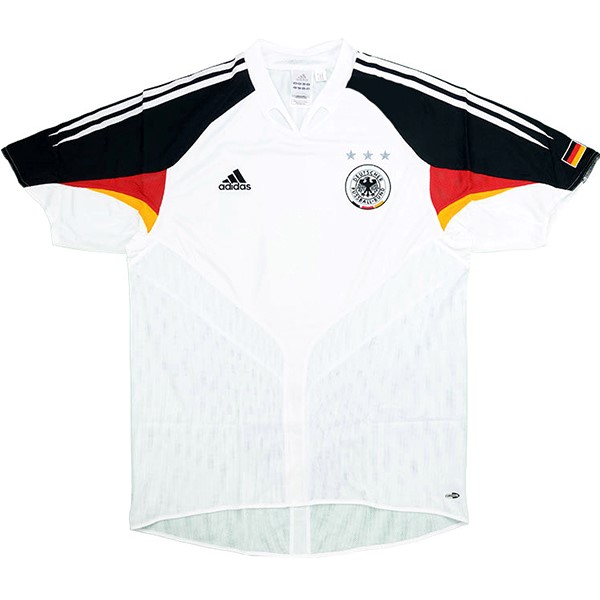 Tailandia Camiseta Alemania Replica Primera Ropa Retro 2004 Blanco